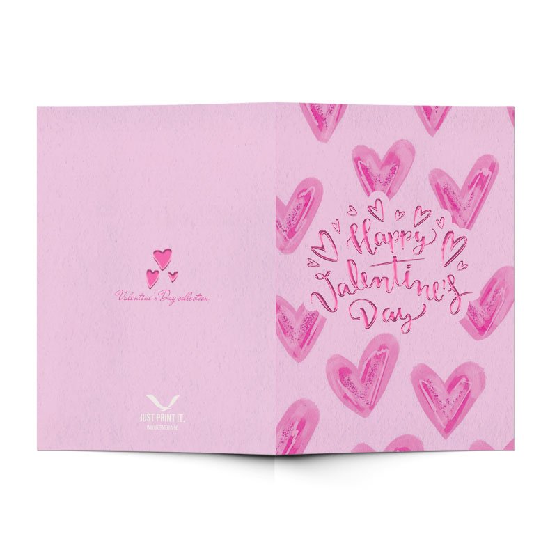 Поздравителна картичка HEARTS | shop.qrmedia.bg