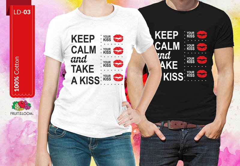 Комплект тениски за двойка 04 | shop.qrmedia.bg