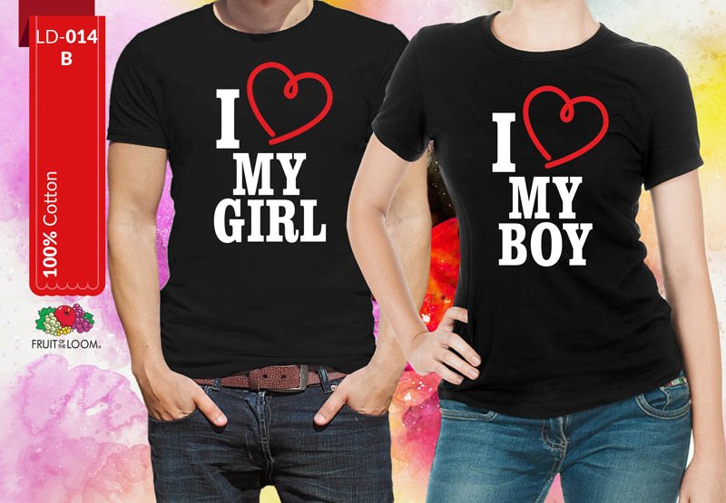 Комплект тениски за двойка 15 | shop.qrmedia.bg