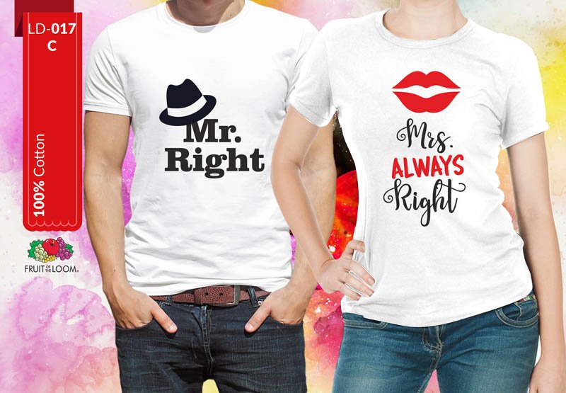 Комплект тениски за двойка 20 | shop.qrmedia.bg