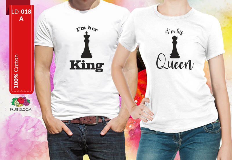 Комплект тениски KING AND QUEEN | shop.qrmedia.bg