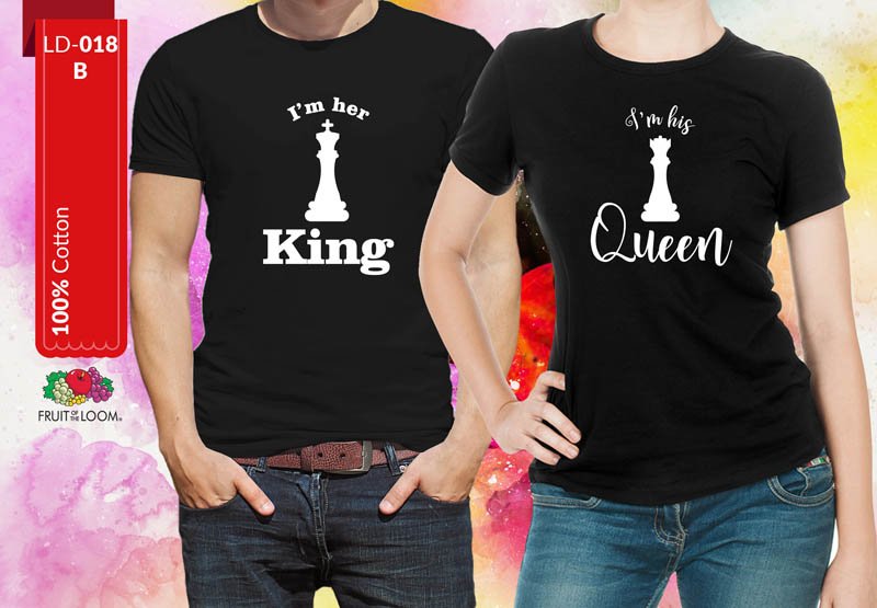 Комплект тениски KING AND QUEEN | shop.qrmedia.bg