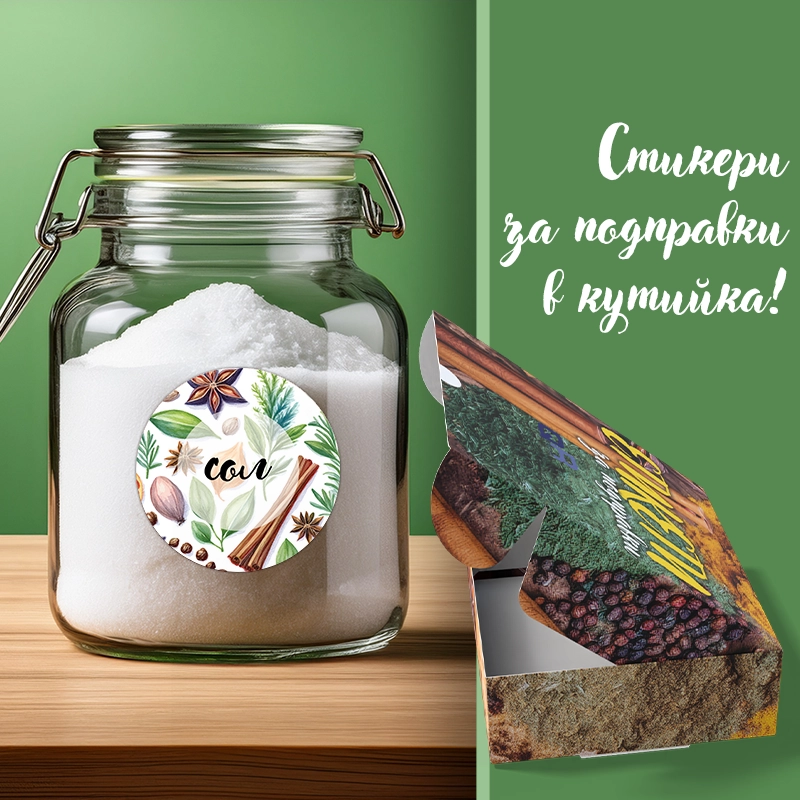 Етикети за подправки - Серия Кръгли | shop-qrmedia.bg