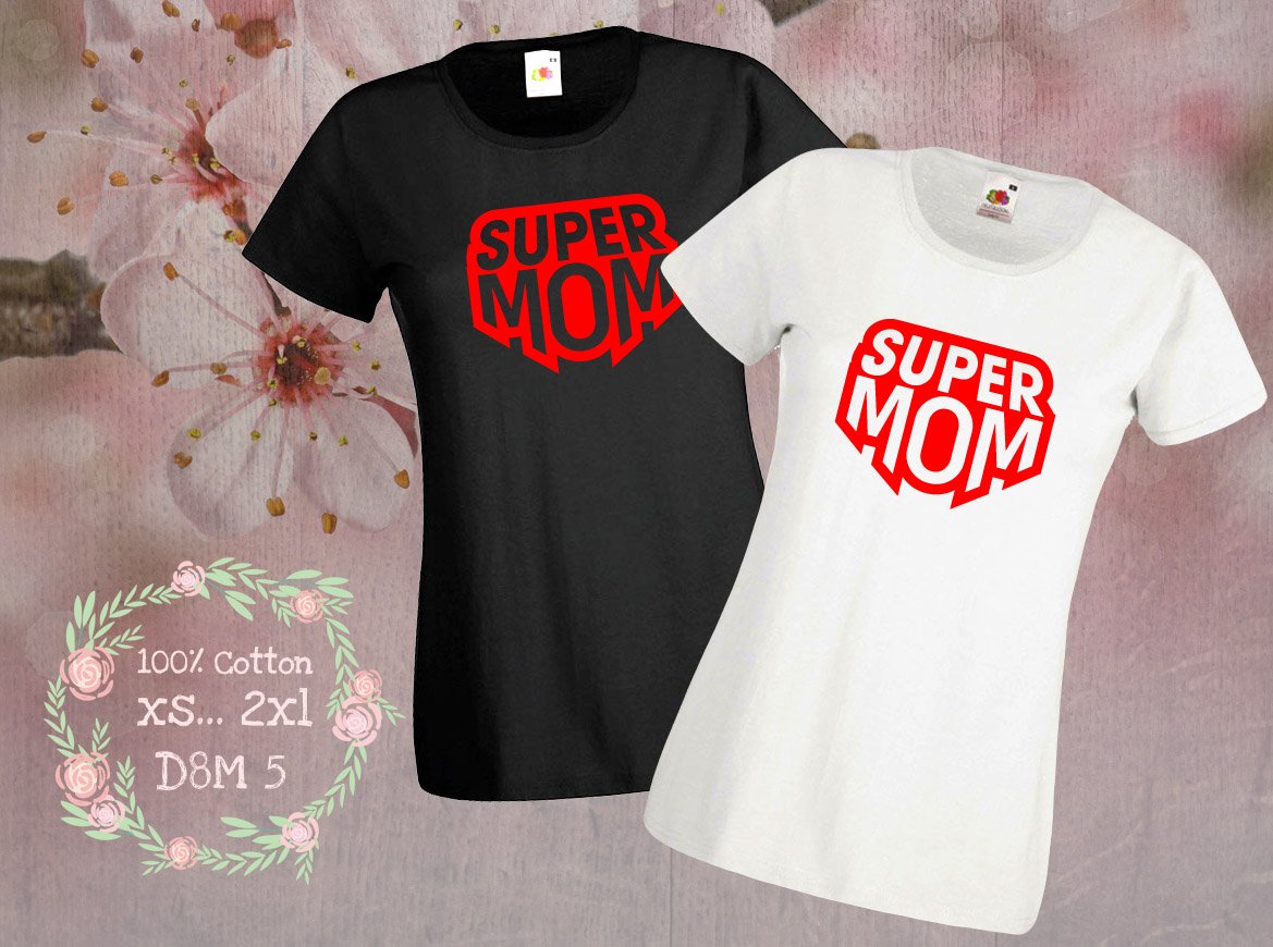 Тениска SUPER MOM | shop.qrmedia.bg