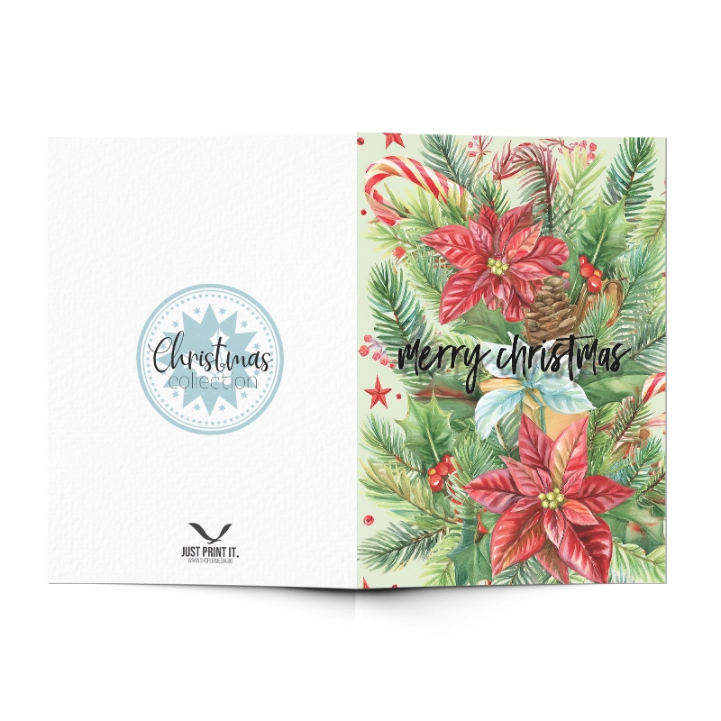 Поздравителна картичка Винтидж Коледа 01 | shop.qrmedia.bg