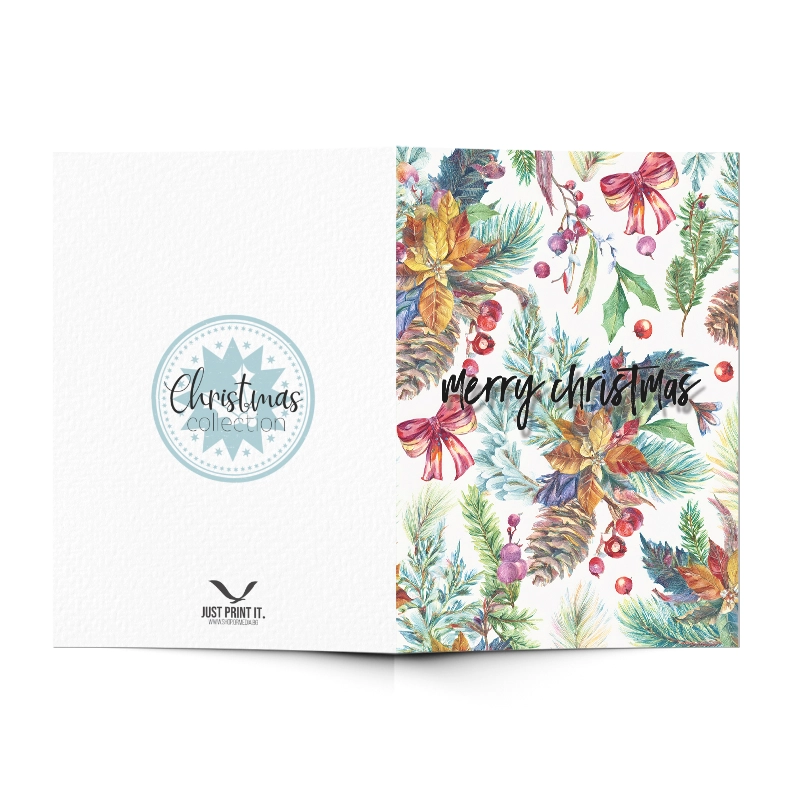 Поздравителна картичка Винтидж Коледа 02 | shop.qrmedia.bg