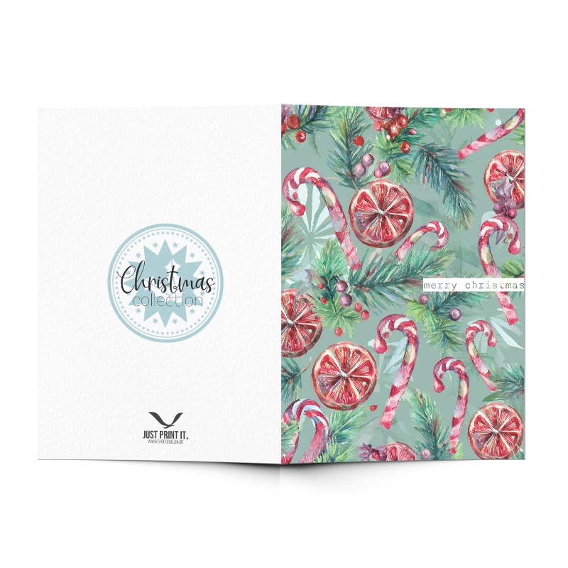 Поздравителна картичка Винтидж Коледа 05 | shop.qrmedia.bg