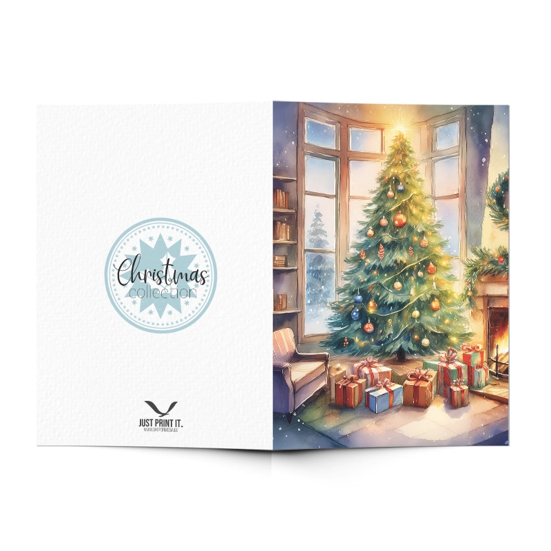 Поздравителна картичка Винтидж Коледа 10 | shop.qrmedia.bg